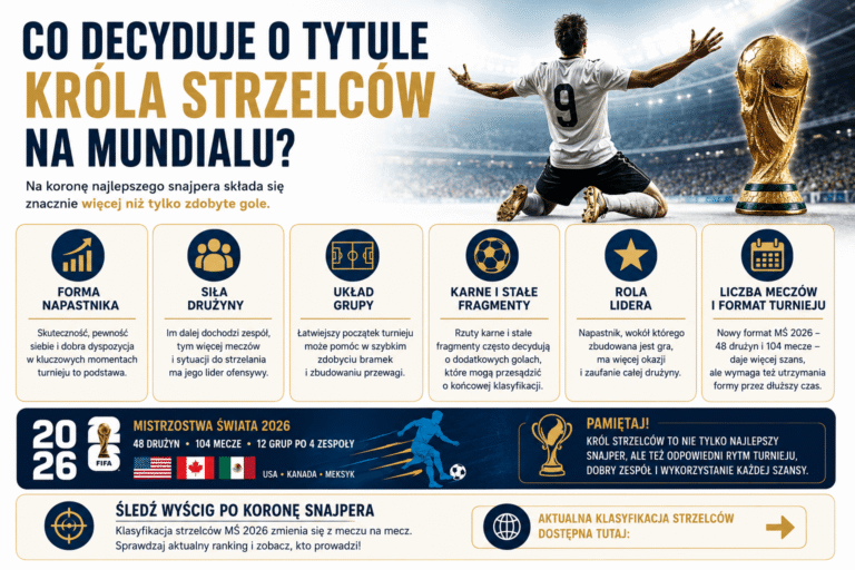 Gdzie śledzić klasyfikację strzelców mundialu 2026?